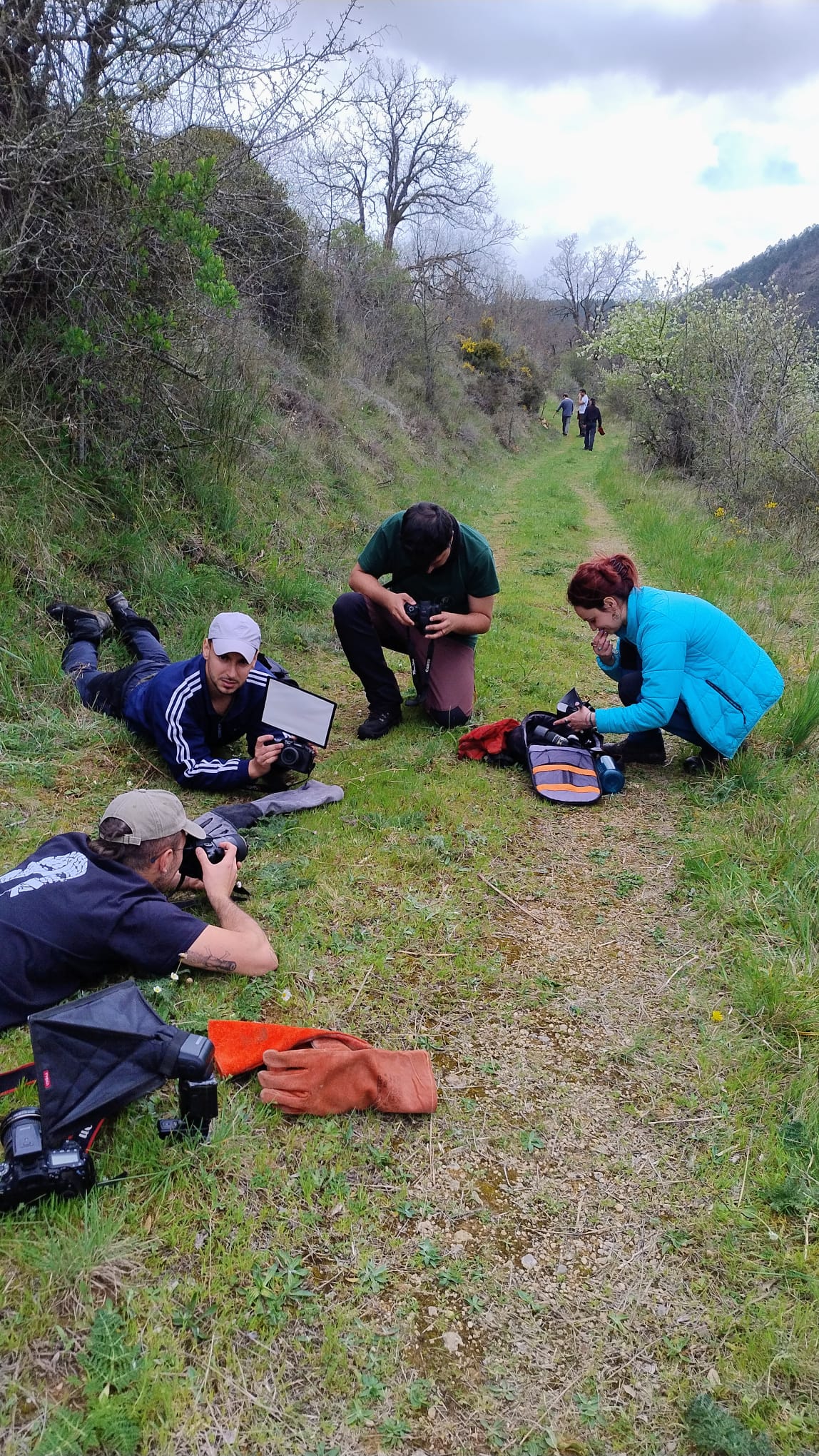 Equipo de la red en el campo